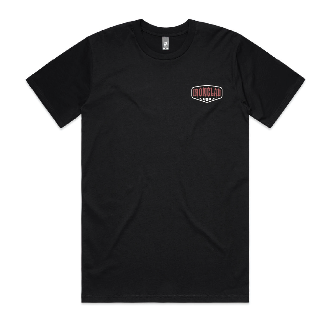 Ironclad Made In USA Red Checkered Black T-shirt