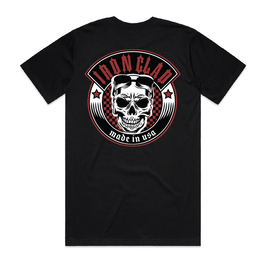Ironclad Made In USA Red Checkered Black T-shirt