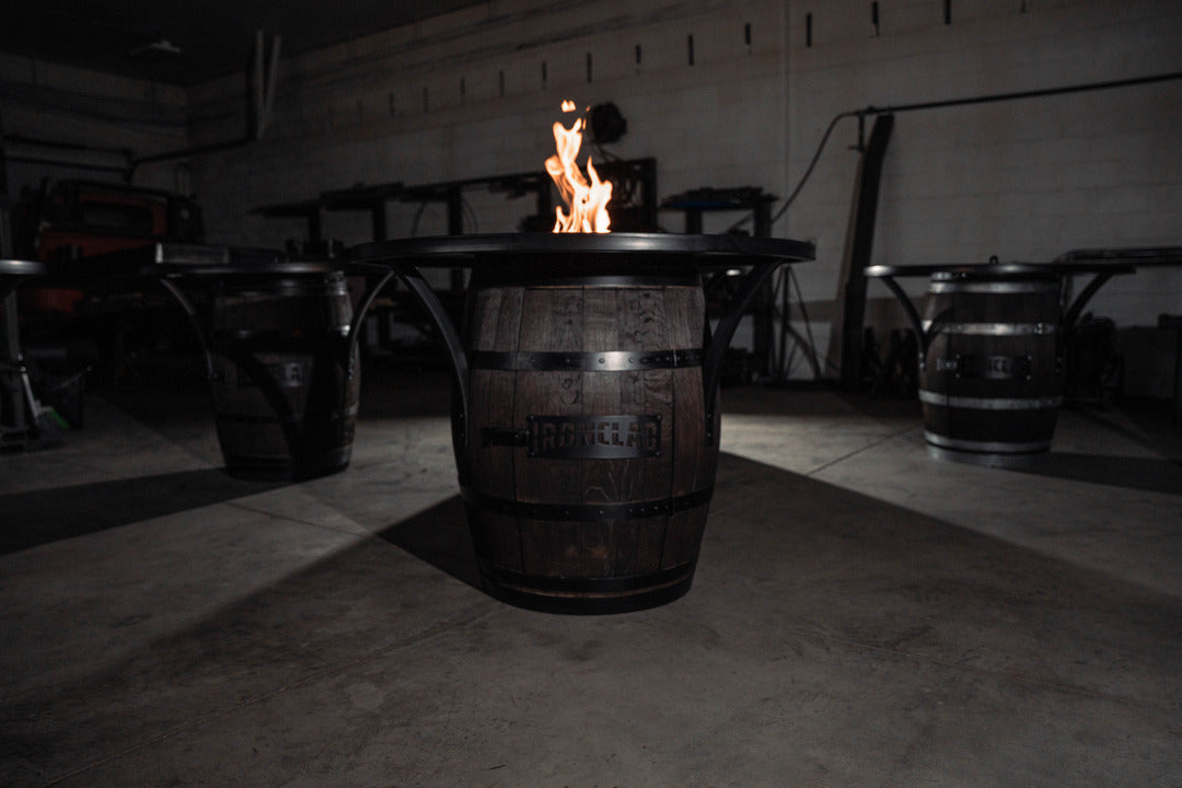 Whiskey Barrel Fire Table - Built to Order