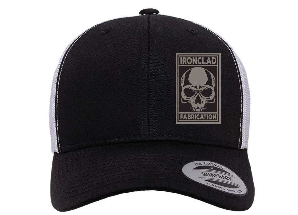 Skull Collection Sand Patch Black & White Hat
