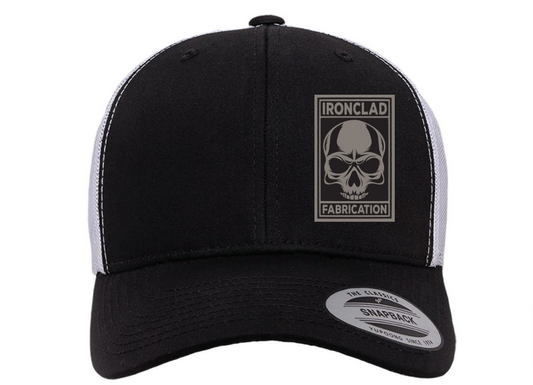 Skull Collection Sand Patch Black & White Hat