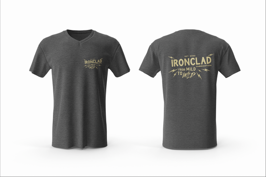 Retro Sand on charcoal t-shirt