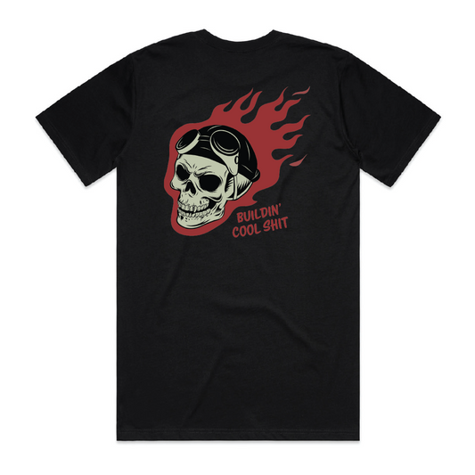 Ironclad Burning Skull Black t-shirt