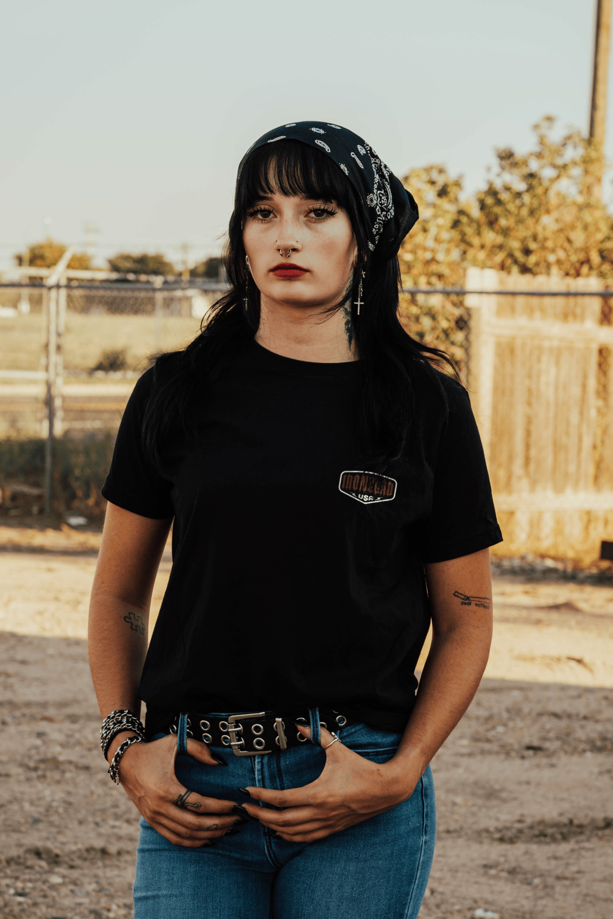 Ironclad Burning Skull Black t-shirt