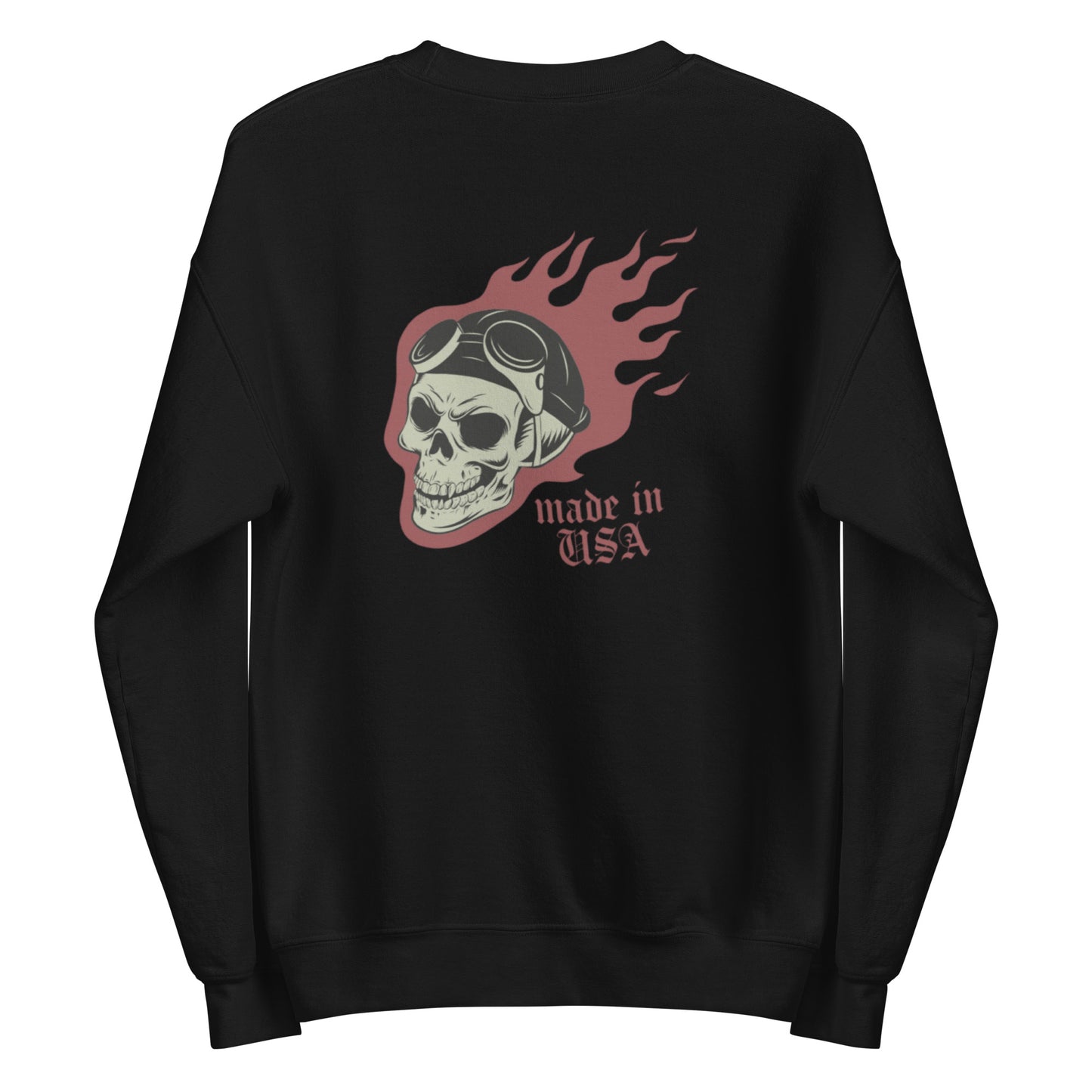 Ironclad Made In USA Burning Skull Black Sweatshirt