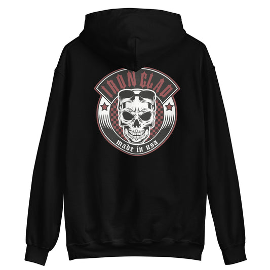 Ironclad Made In USA Red Checkered Black Hoodie