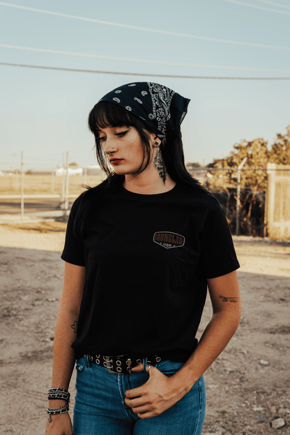 Ironclad Red Checker Board Skull Black T-shirt